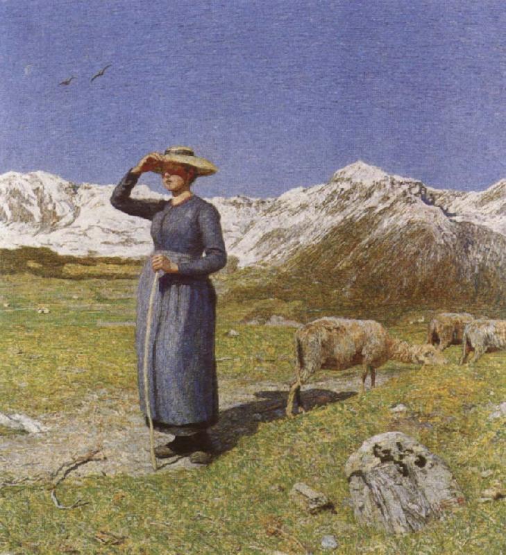 Giovanni Segantini Midday in the Alps Spain oil painting art